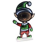 Mr Crimbo Double Sided Infinity Mirror Light Christmas Decoration Optical Illusion Multicolour - Elf