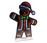 Mr Crimbo Double Sided Infinity Mirror Light Christmas Decoration Optical Illusion Multicolour - Gingerbread Man