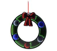 Mr Crimbo Double Sided Infinity Mirror Light Christmas Decoration Optical Illusion Multicolour - Wreath