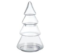 Mr Crimbo Glass Christmas Tree Storage Jar 8.98 x 15.75 x 8.98 in | 40 cm Tall, 6.06 lb, Transparent, Hand Wash Only, Glass, Festive Tree-Shaped Design, Removable Sections, Durable Glass, jar