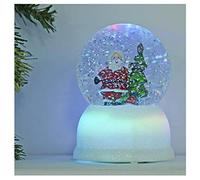 Mr Crimbo Light Up Santa Christmas Snow Globe Glitter Water Spinner 14.5cm