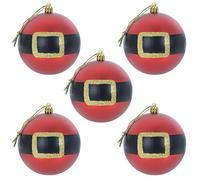 Mr Crimbo Pack of 5 Novelty Santa Suit Christmas Tree Baubles Decorations 10cm
