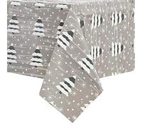 Mr Crimbo Wipe Clean PVC Vinyl Christmas Tablecloth Dining Xmas Cover 140x240cm Snow Trees