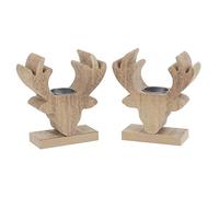 Mr Crimbo Wooden Stags Head Candle Holder