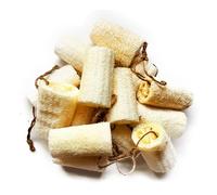Mr.Cui'shop 12 Pack 4" Natural Exfoliating Loofah Bath Sponge Scrubber, Soft & Natural, Gently Exfoliates, Removes Dead Skin Cells, Off-White, Great for Skin Care in The Bath, Spa or Shower