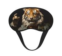 Mr. Dancing Tiger Blackout Sleep Mask with Elastic Band Design Fits All Head Shapes Ideal for Travel Office and Shift Work