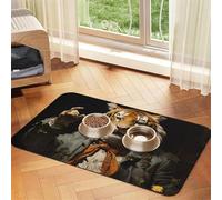 Mr. Dancing Tiger Pet Water Absorbent Faux Leather Feeding Mat 40x60cm Non Slip Durable Mat for Cat and Dog Bowls