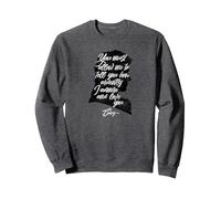 Mr. Darcy Ardently Love Quote from Pride and Prejudice Sweatshirt, Adult Unisex, Dark Heather Grey, XX-Large