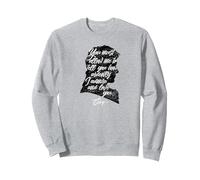 Mr. Darcy Ardently Love Quote from Pride and Prejudice Sweatshirt, Adult Unisex, Heather Grey, Large