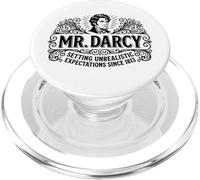 Mr. Darcy Unrealistic Expectations Since 1813 Ornate Black PopSockets PopGrip for MagSafe