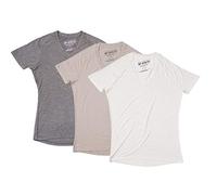 Mr. Davis Comfort Fit Premium Bamboo Viscose Tailored Cut Stylish V Neck Men's Undershirt, Tone-white-grey 3 Pack, Medium