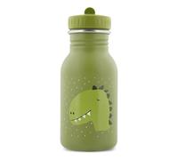 Trixie Drinking Bottle - Mr. Dino - 350ml Stainless Steel Water Bottle for Kids - Green - Leakproof - Eco-Friendly and BPA-Free