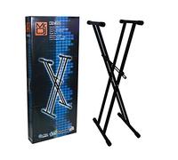 Mr. Dj KS350 Adjustable Metal Music Keyboard Electronic Piano Dual Tube X Stand Standard Rack