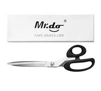 Mr.do Fabric Scissors with Ultra Sharp Blades and Comfort Grip Handles for Cutting Clothes Leather Paper All-Purpose for Sewing, Arts, Crafts, Home, Office and School, Stainless Steel 10 Inch