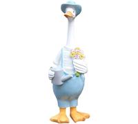 Mr. Duck Weatherproof Resin Duck Statue - 12.6in Cute Cartoon DIY Garden Decor