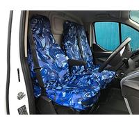 Mr E Saver Peugeot Expert 07 Onwards 1200 1.6 HDI Heavy Duty Waterproof Camo Camouflage Van Seat Covers - Military Blue