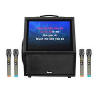 Mr Entertainer Digibox Pro. Portable Touch Screen Karaoke Machine and Media Player (4 x Wireless Microphones)