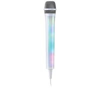 Mr Entertainer Dynamic Vocal Microphone with LED Disco Lights (White)
