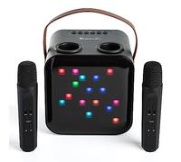 Mr. Entertainer Karaoke Machine 2 Microphones with Powerful Bluetooth Audio & Colorful Lights - 80W Portable Speakers - All-in-One Entertainment for Parties & Events