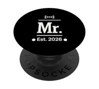 Mr. Est. 2026 Minimal Wedding Celebration Design PopSockets Adhesive PopGrip
