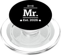 Mr. Est. 2026 Minimal Wedding Celebration Design PopSockets PopGrip for MagSafe