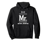 Mr. Est. 2026 Minimal Wedding Celebration Design Pullover Hoodie
