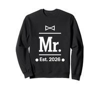 Mr. Est. 2026 Minimal Wedding Celebration Design Sweatshirt