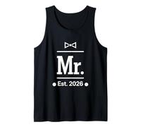 Mr. Est. 2026 Minimal Wedding Celebration Design Tank Top