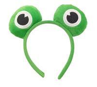 Mr.Fashion Cute cartoon funny selling cute frog hair band girl face wash party wash little frog hair band accessories (Dark green eyes)