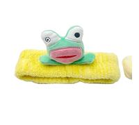 Mr.Fashion Cute cartoon funny selling cute frog hair band girl face wash party wash little frog hair band accessories (Yellow Frog Hair Band)