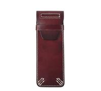 Mr.Fashion Leather men's handmade pocket protector pen case, vintage creative gifts, vegetable tanned leather pen case protector (light coffee)