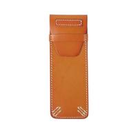 Mr.Fashion Leather men's handmade pocket protector pen case, vintage creative gifts, vegetable tanned leather pen case protector (yellow-brown)