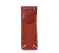 Mr.Fashion Leather men's handmade pocket protector pen case, vintage creative gifts, vegetable tanned leather pen case protector (Red brown)