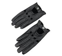 Mr.Fashion Men's Leather Touchscreen Gloves Winter Fleece Lined Warm Motorcycle Motorcycle Gloves for Men (L, Black, No Touchscreen, Unlined)