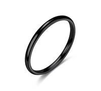 Mr.Fashion Pure emotion: titanium steel circle couple ring | fresh and simple design niche titanium steel ring woman, No.6, Metal, No Gemstone