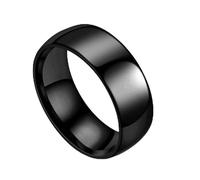 Mr.Fashion Pure emotion: titanium steel circle couple ring | fresh and simple design niche titanium steel ring woman, No.10, Metal, No Gemstone