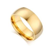 Mr.Fashion Pure emotion: titanium steel couple ring | fresh and simple design niche titanium steel ring women, No.9, Metal, No gemstones