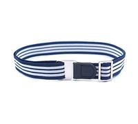Mr.Fashion Shirt anti-slip and anti-wrinkle lace-up suit Formal Shapewear belt Men's and women's full shirt belt, 2.5cm Plain Navy White Stripe, One size