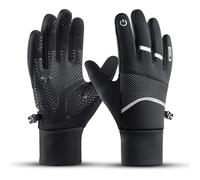 Mr.Fashion Waterproof and Fleece Warm Outdoor Gloves Men Women Winter Touch Screen Cycling Sports Cold and Non-Slip (Black, M)