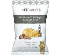 Mr Filbert’s Black Truffle Tortilla Crisps, Spanish Style Hand Cooked Chips, Savoury Crisps with Truffle Flavour, 10 x 125g