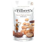 Mr Filbert's Applewood Smoked Mixed Nuts, Roasted Almonds Cashews and Peanuts, Sweet and Smoky Savoury Nut Snack, Crunchy Blend, 12 x 100g