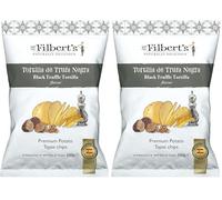 Mr Filberts Black Truffle Tortilla Crisps, 125g Bag (Pack of 2)