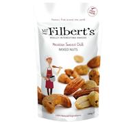 Mr Filbert's Chipotle Spiced Mixed Nuts, Roasted Peanuts Almonds and Cashews, Sweet and Spicy Snack with Chilli Garlic and Fennel, 12 x 100g