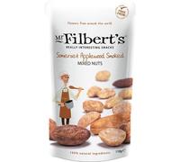 Mr Filbert's Fine Foods Somerset Applewood Smoked Mixed Nuts | Vegan, Dairy & Gluten Free | 100% Natural Ingredients | Roasted & Salted Mixed Nuts Smoked Over Applewood - 6 Packs of 100g