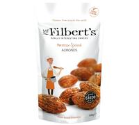 Mr Filbert's Moroccan Spiced Almonds, Roasted Almond Snack with Chilli Garlic and Mint, Savoury Crunchy Nut Mix, 12 x 100g