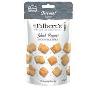 Mr Filbert's Oriental Black Pepper Mochi Bites - 12 x 40g Packs | Crunchy Puffed Rice Snack with Sea Salt & Pepper | Grab & Go
