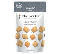 Mr Filbert's Oriental Black Pepper Mochi Bites - 6 x 150g Bags | Crunchy Puffed Rice Snack with Sea Salt & Black Pepper | Sharing Pack