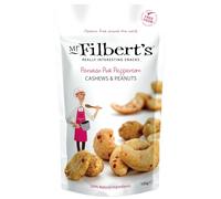Mr Filbert's Sweet and Spicy Nut Mix with Peanuts and Cashews, Pink Peppercorn Snack with Sea Salt, Crunchy Aromatic Savoury and Sweet Blend, 12 x 100g