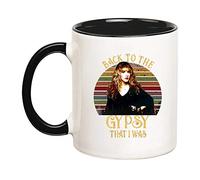 Mr.Fixed - Back to the Gypsy That I Was Mug - Retro Vintage Gift for Stevie Nicks Fan - Black Ceramic Coffee Mug, 11oz, Unique