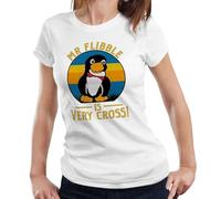 Mr Flibble is Very Cross Ladies T-Shirt - Red Dwarf Rimmer Sci-Fi Comedy Tee - M White